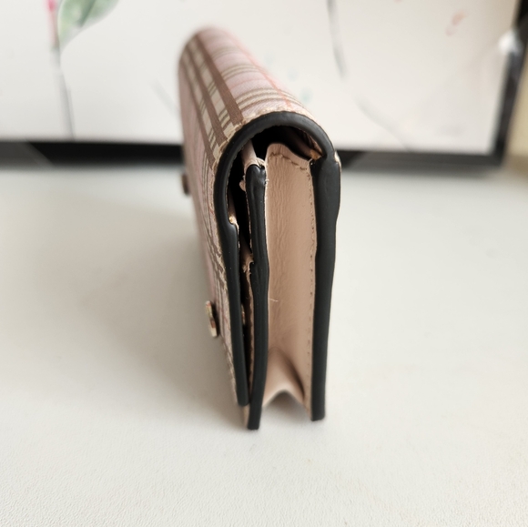 BURBERRY Ultra Rare Pink Nova Check Leather Wallet Card Holder - Picture 3 of 9